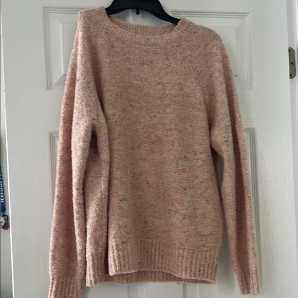 LOFT Soft Pink Crew Neck Sweater - Picture 1 of 9